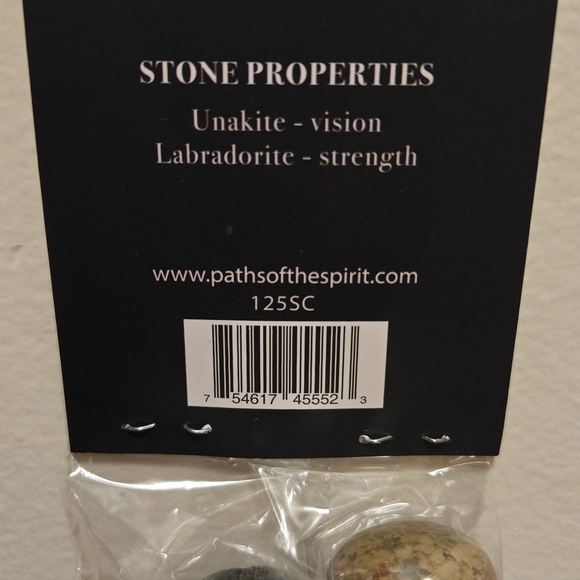Scorpio Zodiac Unakite & Labradorite Stones - Picture 2 of 2